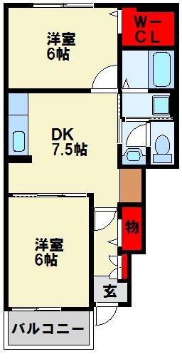 グランペレ・ヤマガタ 間取り図