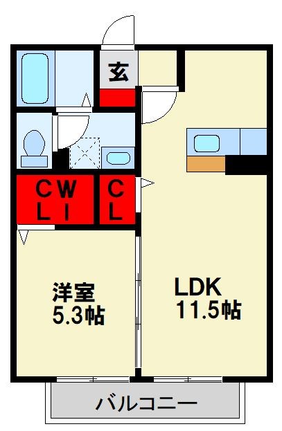 センターガーデン 202号室 間取り