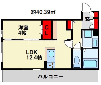 D-roomKasumi 303号室 間取り