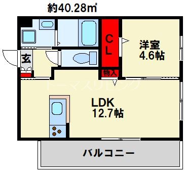 D-roomKasumi 105号室 間取り