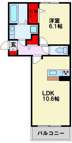 D-room相生町 305号室 間取り