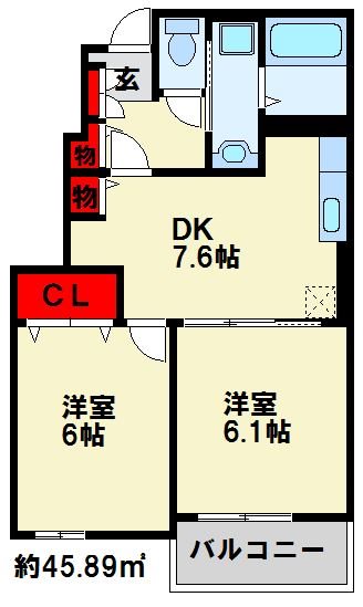エス・ベル　B棟  間取り