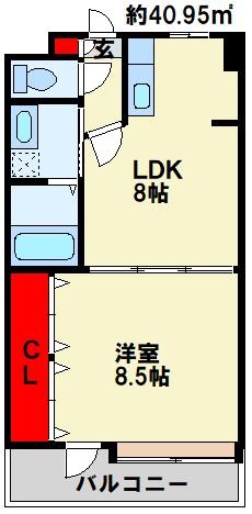 浅野ベイタワー 1002号室 間取り