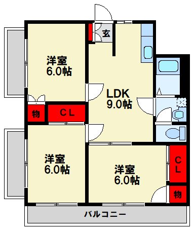 ハッピーエステート八幡駅前 間取り