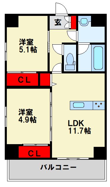プランドール一枝 間取り図