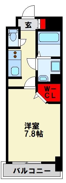 ポスカート　F. 106号室 間取り