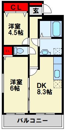 ランドコア田町 間取り図