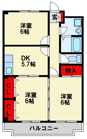 ドミール三ヶ森 間取り