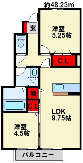 ヴァレーレ　若園 間取り