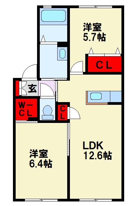 三洋タウン上の原 B棟 間取り