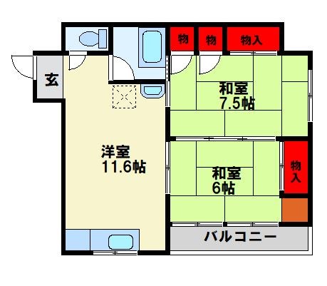 ロード黒崎  間取り