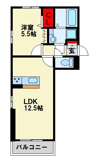 ディアスベン沖田 103号室 間取り