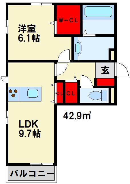 ソレールヴィラⅡ D棟 間取り図