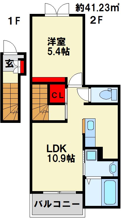 アンブラッセⅡ 間取り図