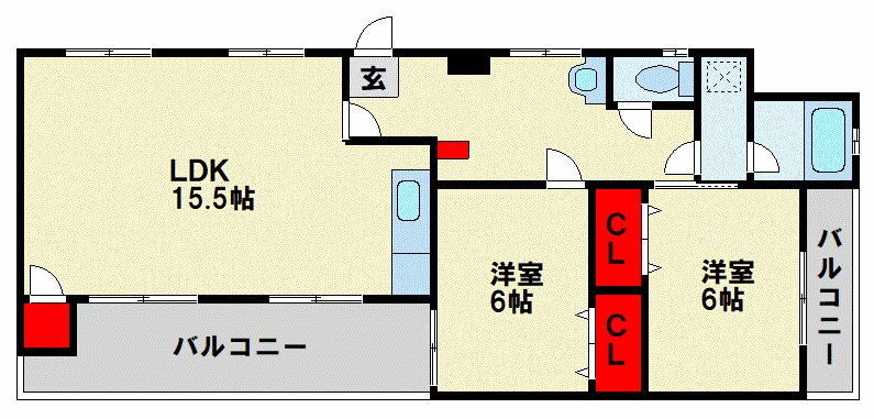 ロード黒崎  間取り