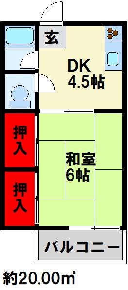 ライフピュア大浦 203号室 間取り