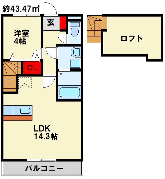 黒潮 101号室 間取り