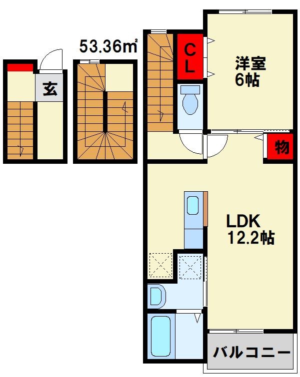 J・サクレ葛原Ⅲ 間取り