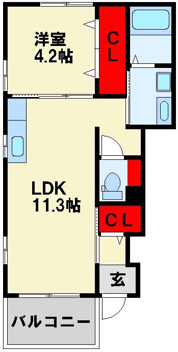エスペランザ茶屋の原 間取り
