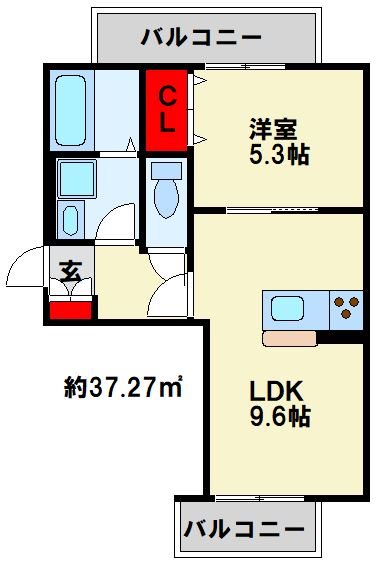 M・K・K神岳 305号室 間取り
