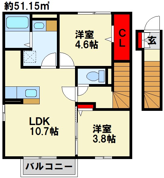 D-roomたかむら A棟 間取り