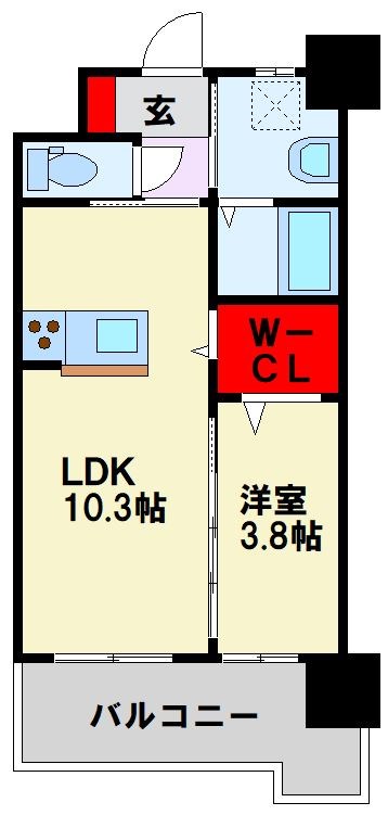 ギャラン陣原 402号室 間取り