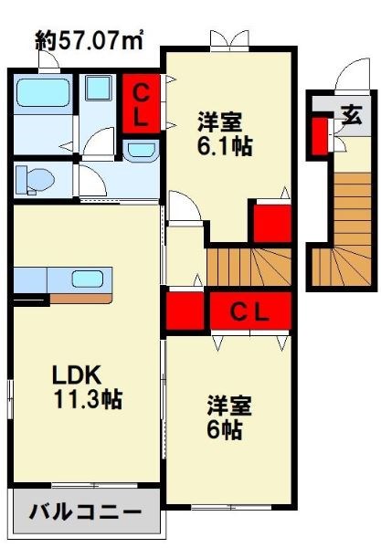 ウィステリア 壱番館 間取り図