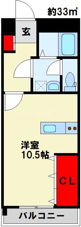 RAY白銀 1002号室 間取り