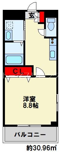 アンリウ・アペゼ 103号室 間取り
