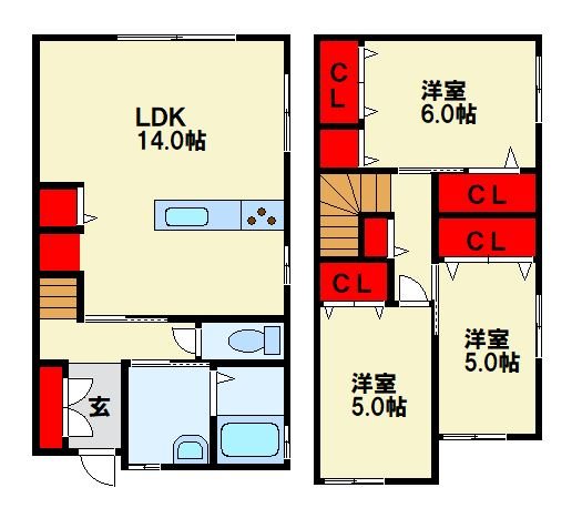 サルビアＢ棟 間取り図