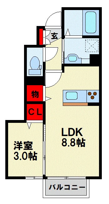  D-room上の原 間取り図