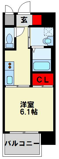MDIフェリース戸畑駅前 303号室 間取り