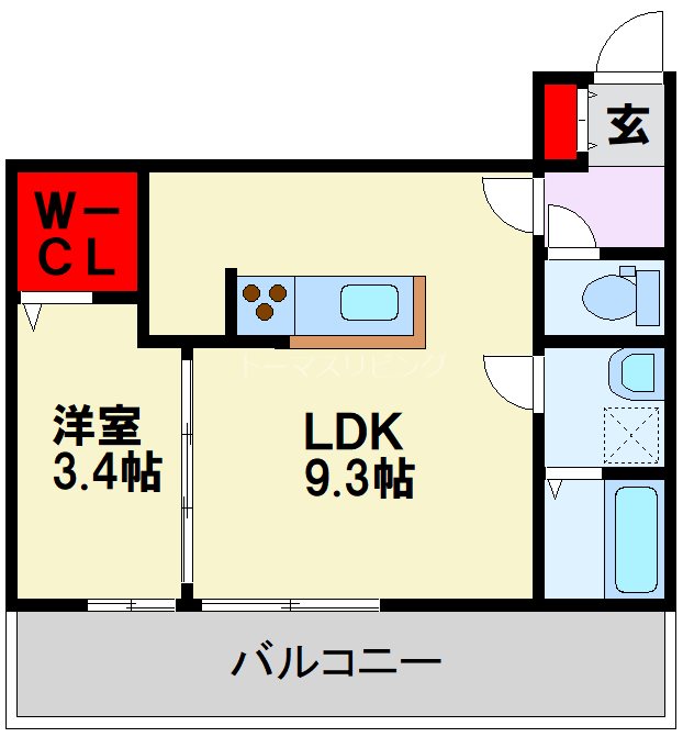 D-room西小倉 207号室 間取り