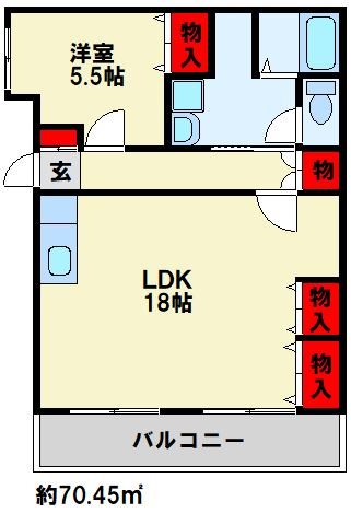 オリエント藤ノ木Ⅲ 106号室 間取り