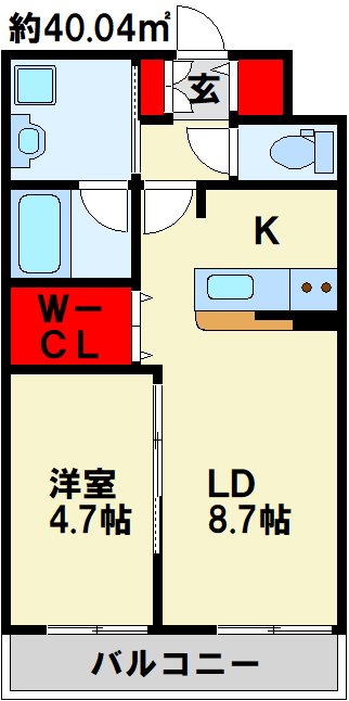 四季荘 402号室 間取り