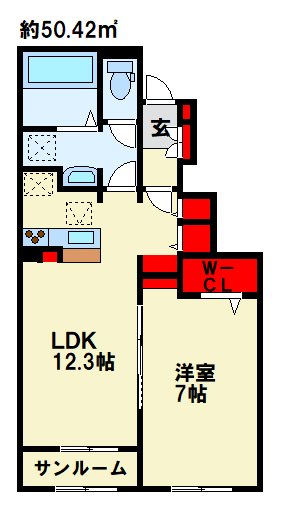 サニーブリーズ行事　B棟  間取り