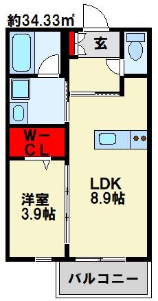 YOURMAISON萩崎 303号室 間取り