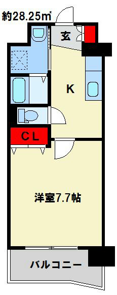 ニューシティアパートメンツ南小倉 Ⅰ 間取り