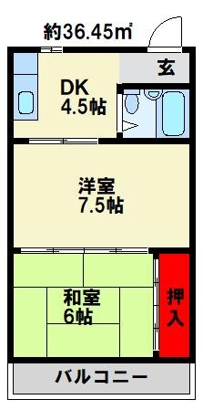 八千代葉山ビル 502号室 間取り