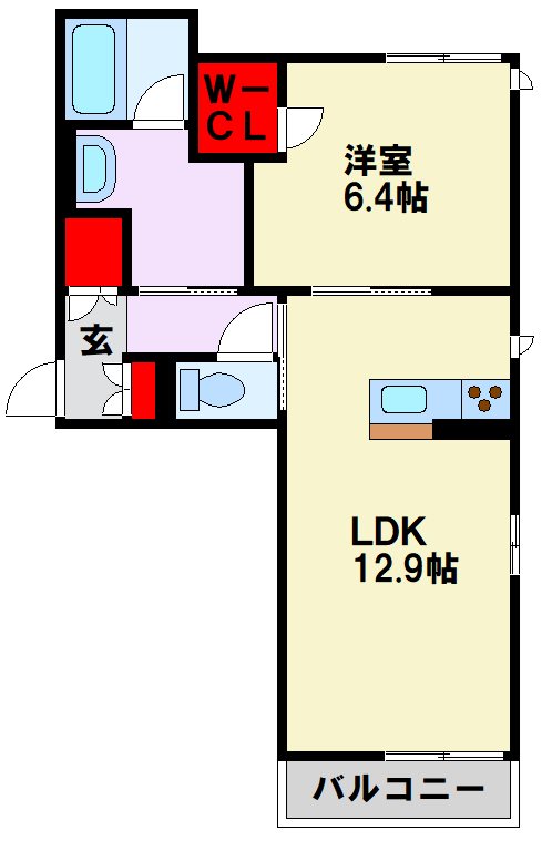シャーメゾン優蒼の杜 弐番館 301号室 間取り