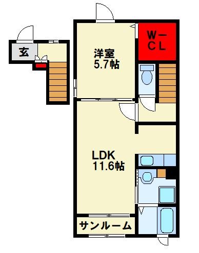 プリムヴェールB 間取り