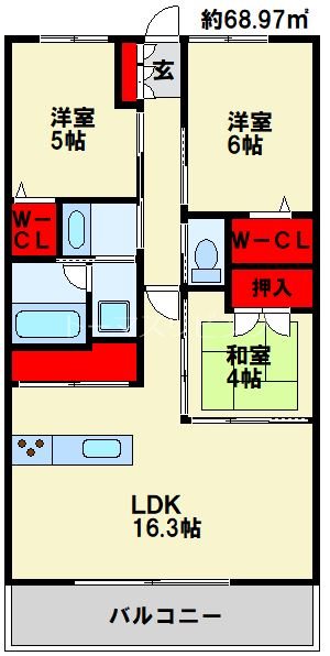 アーティックス門司ヘリテイジ   203号室 間取り