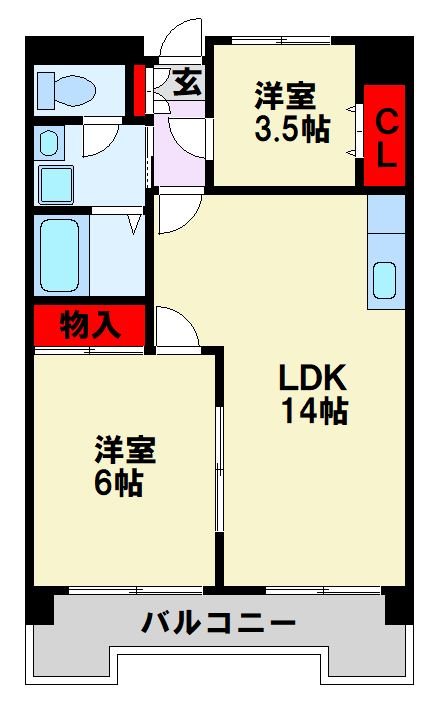 クレベール皇后崎 間取り