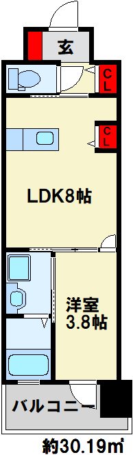 アクシオ北九州 401号室 間取り