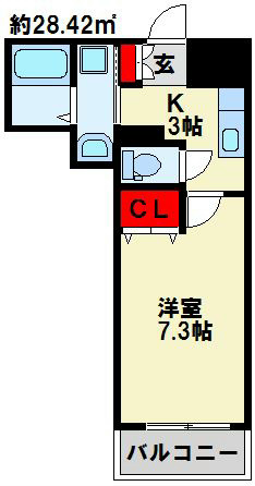 ブライトハーツ門司駅前通り 301号室 間取り