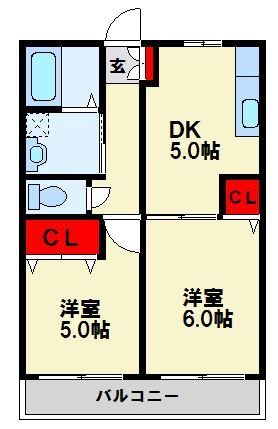 パーシモン B棟  間取り