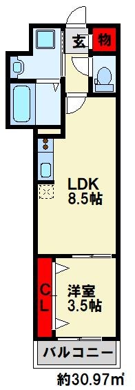 サンクレシア戸畑駅前Ⅱ 間取り