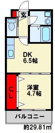 ラ・ベリーテNS Ⅰ 105号室 間取り