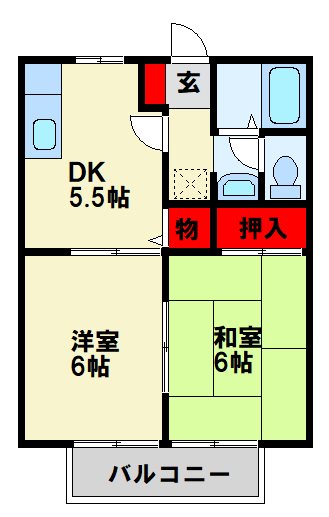 ビーラインKⅡ 間取り図