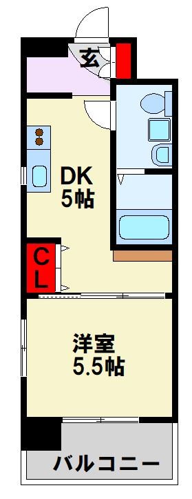 アースコート桜通り 305号室 間取り